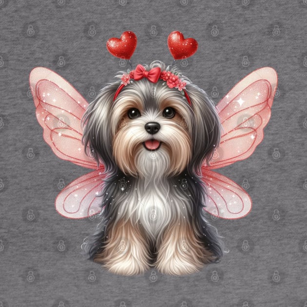 Valentine Fairy Havanese Dog by Chromatic Fusion Studio